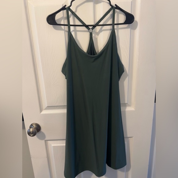 Outdoor Voices Exercise Dress with Shorts Evergreen/Green - Picture 3 of 5
